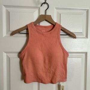 OGL salmon cropped ribbed tank Large NWT